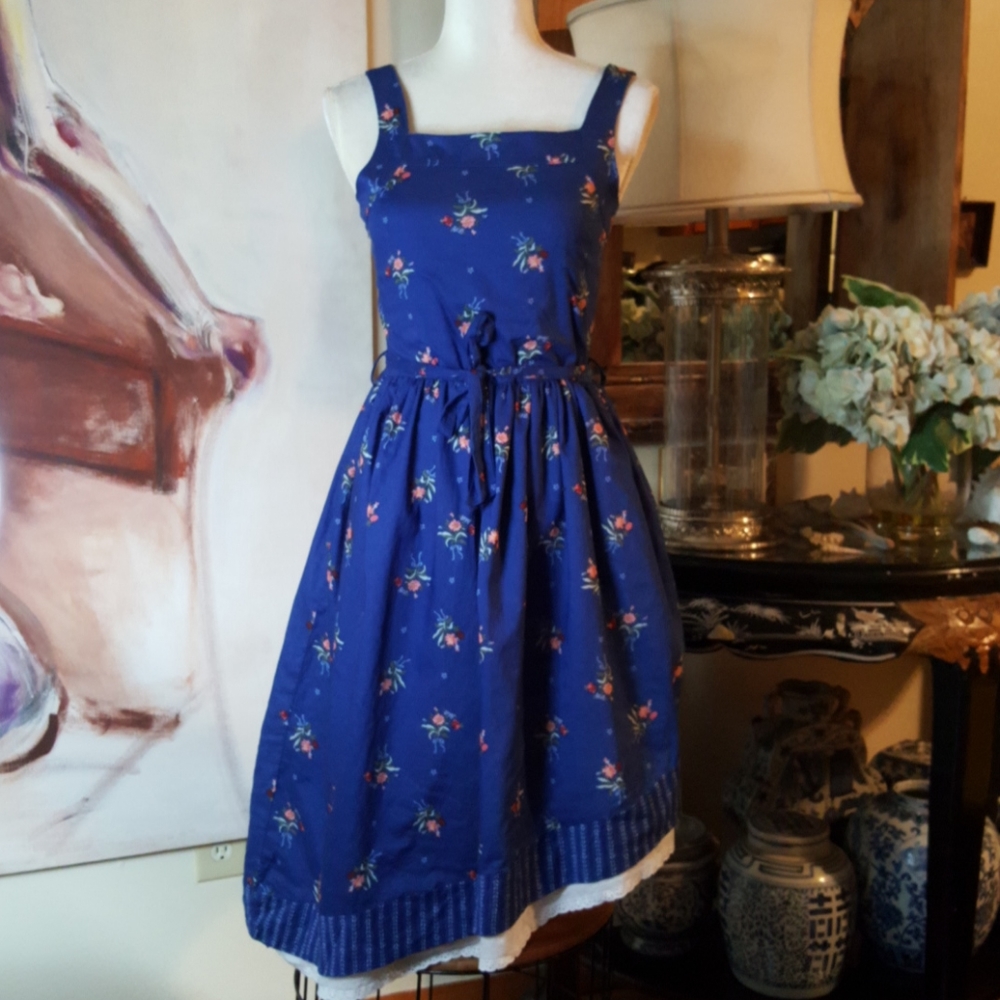 Disney Belle Asymmetrical Navy Floral Dress